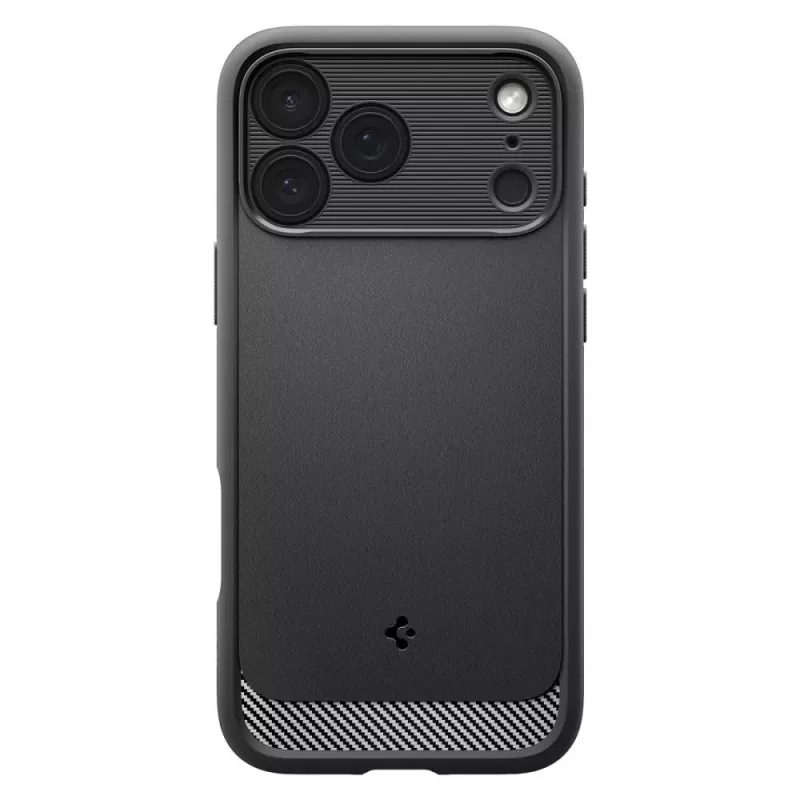 Spigen Rugged Armor Mag MagSafe dėklas iPhone 18 Pro / 17 Pro - matinis juodas