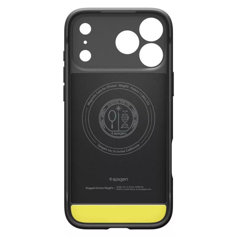 Spigen Rugged Armor Mag MagSafe dėklas iPhone 18 Pro / 17 Pro - matinis juodas