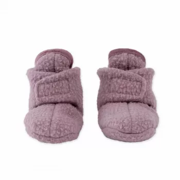 Lodger Slipper Teddy kūdikių šlepetės, rožinės, 0-3 mėn., neslystančios, flisinės, unisex