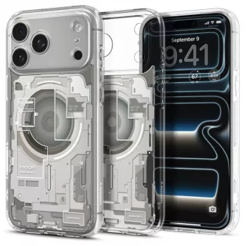 SPIGEN Ultra Hybrid MagSafe iPhone 17 Pro Max / 18 Pro Max Zero One Natural Titanium dėklas