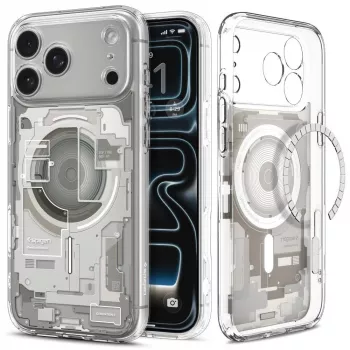 SPIGEN Ultra Hybrid MagSafe iPhone 17 Pro Max / 18 Pro Max Zero One Natural Titanium dėklas