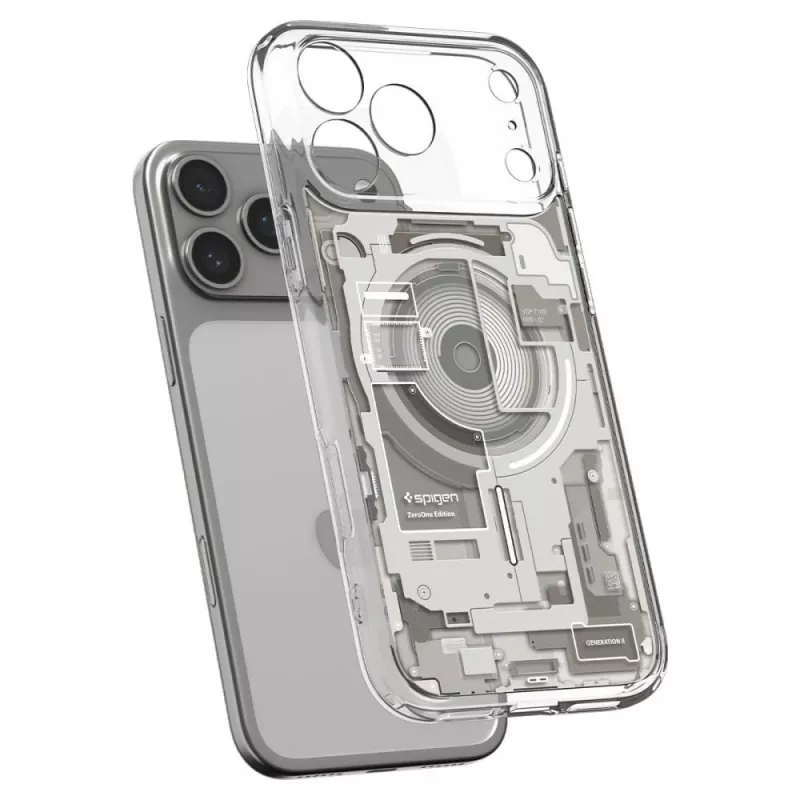 SPIGEN Ultra Hybrid MagSafe iPhone 17 Pro Max / 18 Pro Max Zero One Natural Titanium dėklas