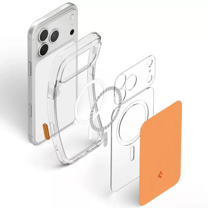 Spigen Ultra Hybrid T Mag MagSafe dėklas iPhone 17 Pro Max / 18 Pro Max - blizgus oranžinis