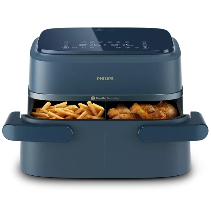 Philips NA156/60 oro gruzdintuvė 7,1 L juoda, skaitmeninis jutiklinis ekranas, 2000 W
