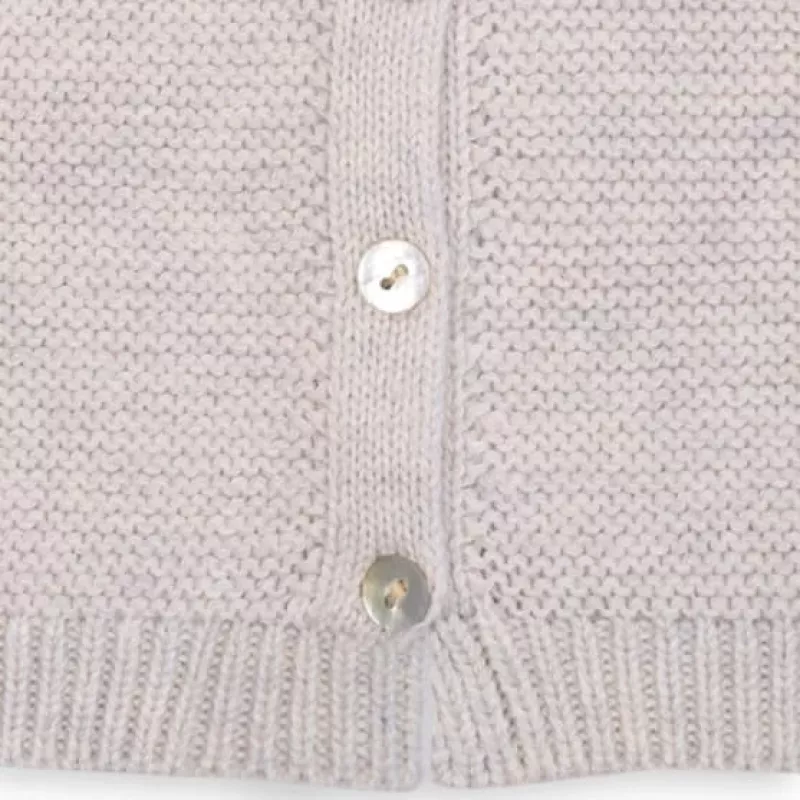 Lodger Topper Knit Merino vilnos kūdikių striukė, beržo spalvos, 56 dydis