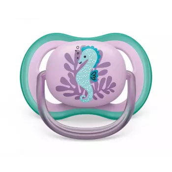 Philips AVENT Ultra Air Deco žindukas Jūrų arkliukas 6-18 mėn. mergaitėms, 1 vnt.