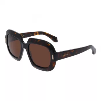 Ferragamo SF2068SE-242 moteriški katės akies formos akiniai nuo saulės, Havana/Rudi gradientiniai, 54 mm