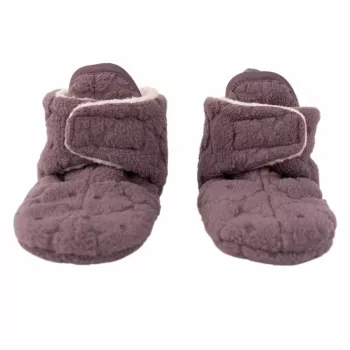 Lodger Slipper Folklore Fleece kūdikių šlepetės, rausvos (mauve), 6-12 mėnesių
