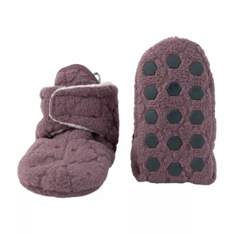Lodger Slipper Folklore Fleece kūdikių šlepetės, rausvos (mauve), 6-12 mėnesių