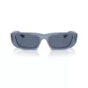 Arnette AN4357-124872 moteriški kvadratiniai akiniai nuo saulės, permatomo pilko rėmo, tamsiai pilki lęšiai, 53 mm