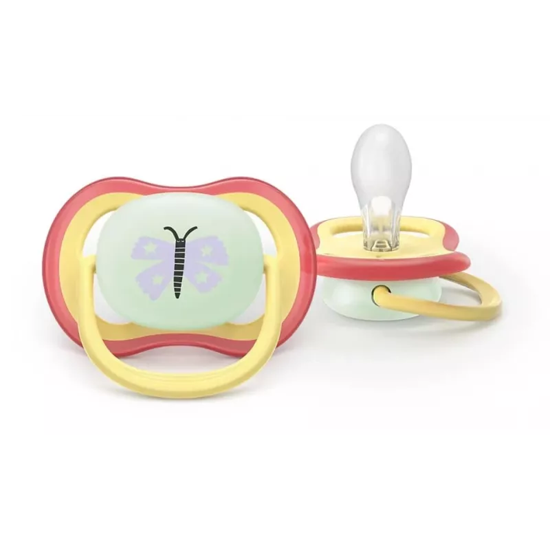 Philips AVENT Ultra Air Night žindukas 0-6 mėn., 2 vnt., švytintis tamsoje