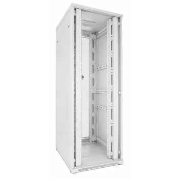 DSIT 47U 19 inch serverio spinta, perforuotos dvigubos priekinės ir galinės durys, balta, 800x1000x2200 mm (DS8047DD-W)