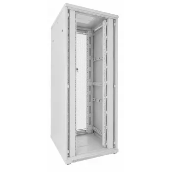 DSIT 42U 19 inch serverinė spinta, perforuotos dvigubos priekinės ir galinės durys, balta, 800x1000x2000mm (DS8042DD-W)