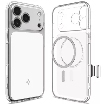 Spigen Ultra Hybrid T MagSafe dėklas iPhone 17 Pro / 18 Pro - blizgus baltas