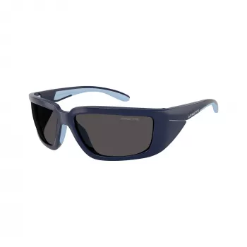 Arnette AN4355-275987 vyriški stačiakampiai akiniai nuo saulės, matiniai juodi rėmeliai, pilki lęšiai, 62-16-125 mm