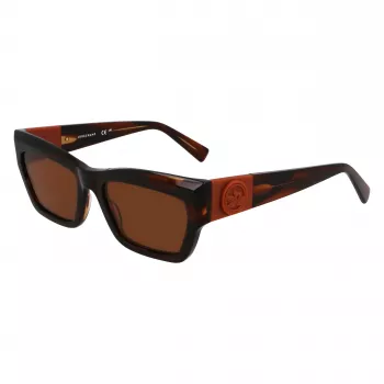 Longchamp LO763S-211 moteriški akiniai nuo saulės, Havana rėmeliai, rudi gradientiniai lęšiai, 53 mm