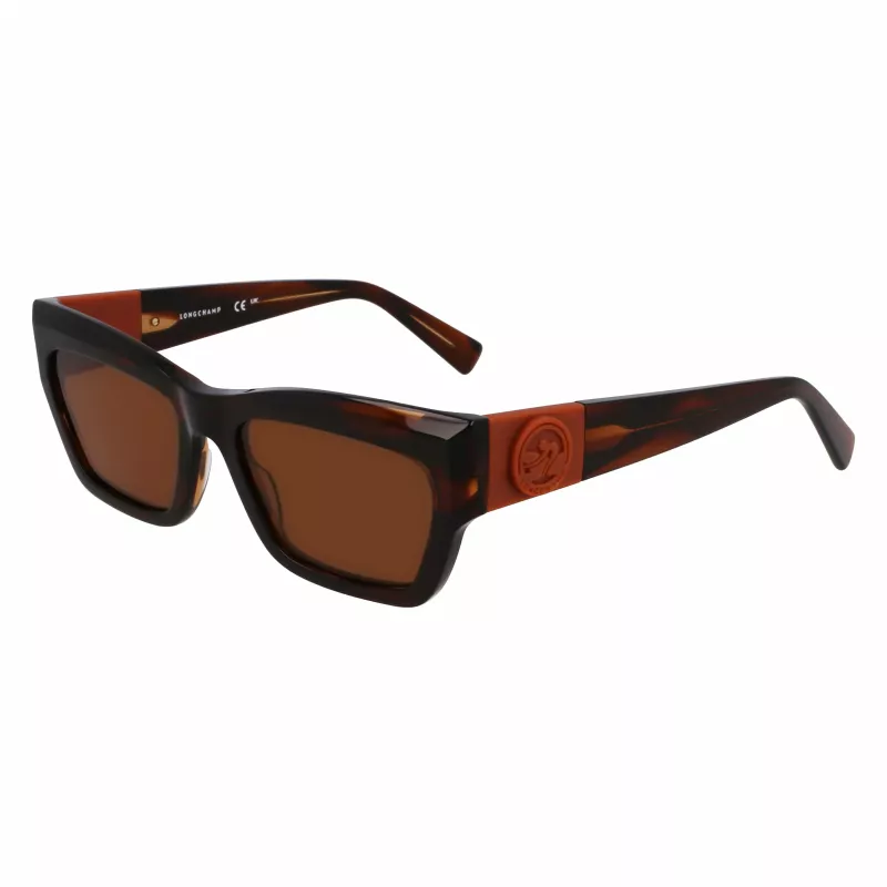 Longchamp LO763S-211 moteriški akiniai nuo saulės, Havana rėmeliai, rudi gradientiniai lęšiai, 53 mm