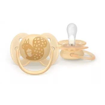 Philips Avent Ultra Soft DECO žindukas 6-18 mėnesių, 2 vnt., pilkas