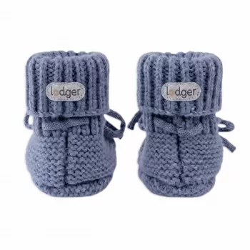 Lodger Slipper Merino Wool kūdikių šlepetės, Storm, 0-6 mėn.