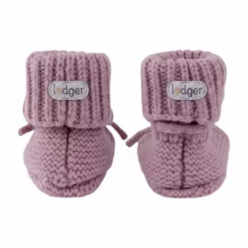 Lodger Slipper merino vilnos kūdikių šlepetės, rausvos, 0-6 mėn.