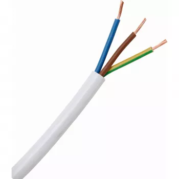 HEINRICH KOPP H05VV5-F 3G 1mm² baltas PVC alyvai atsparus lankstus kabelis 10m 151710849