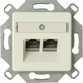 HEINRICH KOPP Cat.6a ekranuotas RJ45 tinklo lizdo įdėklas, aliuminis, 1 prievadas, LSA 920100004