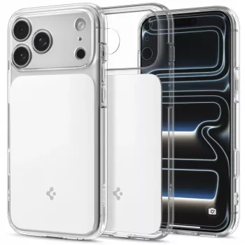 Spigen Ultra Hybrid T Mag MagSafe dėklas iPhone 18 Pro Max / 17 Pro Max - blizgus baltas