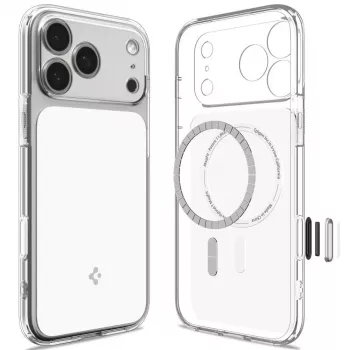 Spigen Ultra Hybrid T Mag MagSafe dėklas iPhone 18 Pro Max / 17 Pro Max - blizgus baltas