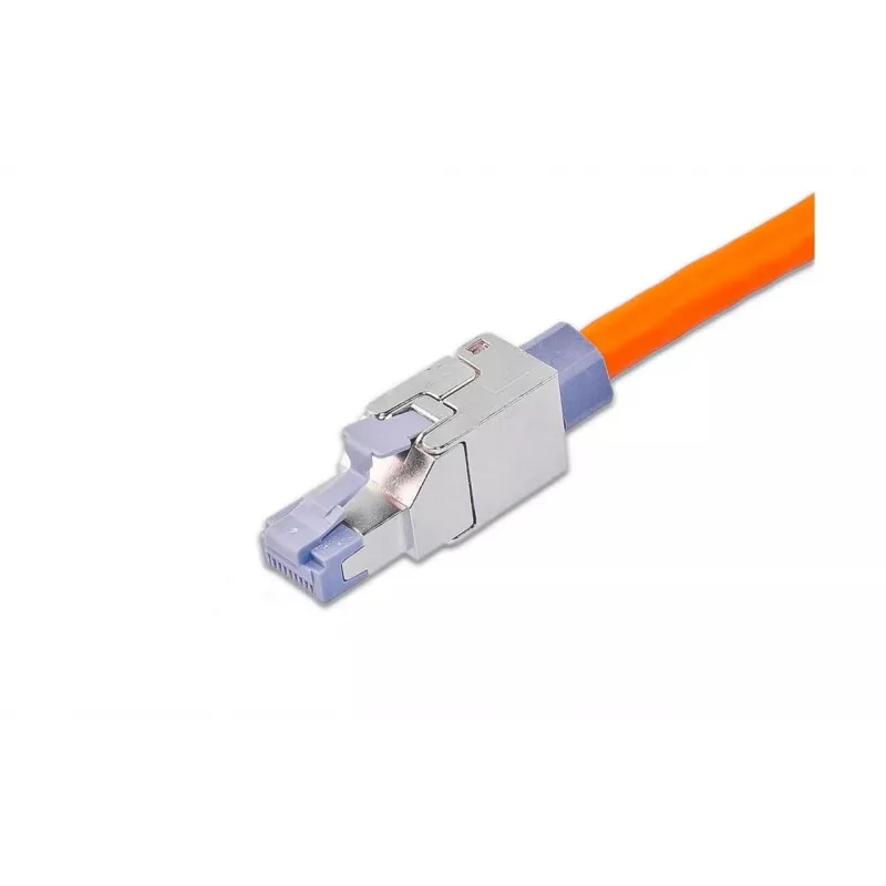 Wirewin WKS FK RJ45 KAT6A lauko sąlygomis montuojamas RJ45 kištukas, Cat6A, ekranuotas, be įrankių, cinko lydinio korpusas, auksuoti kontaktai, 22-24 AWG, 6-9 mm kabeliui