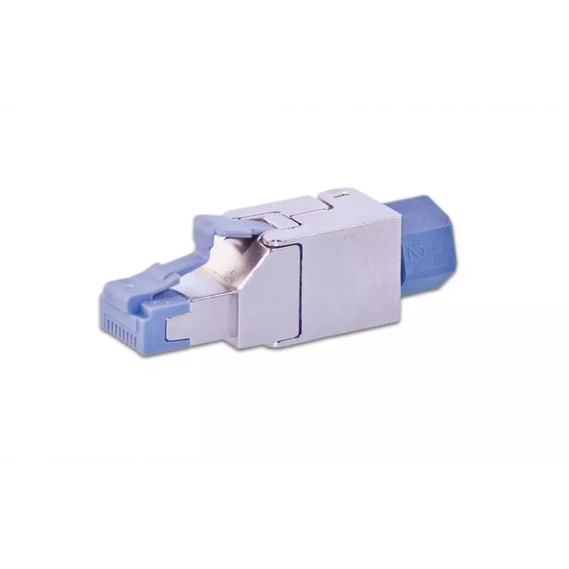 Wirewin WKS FK RJ45 KAT6A lauko sąlygomis montuojamas RJ45 kištukas, Cat6A, ekranuotas, be įrankių, cinko lydinio korpusas, auksuoti kontaktai, 22-24 AWG, 6-9 mm kabeliui