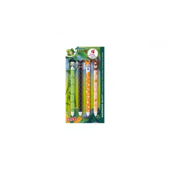 JOLLY gelinis rašiklis su gyvūnų motyvais 0,5 mm mėlynas, 4 vnt. (7005-0005)