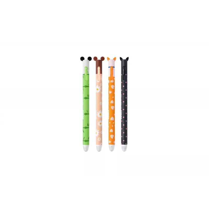 JOLLY gelinis rašiklis su gyvūnų motyvais 0,5 mm mėlynas, 4 vnt. (7005-0005)