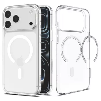 SPIGEN Liquid Crystal MagSafe iPhone 17 Pro Max / 18 Pro Max dėklas Clear/White