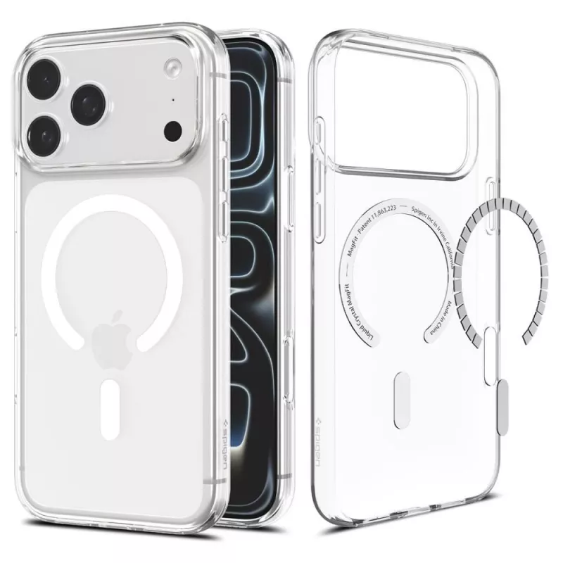 SPIGEN Liquid Crystal MagSafe iPhone 17 Pro Max / 18 Pro Max dėklas Clear/White
