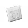 Wirewin DD-TRIO-K5E UP2 WS Cat5e ekranuota įleidžiama duomenų rozetė, 2x RJ45, LSA, grynai balta