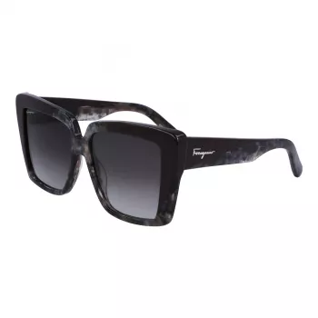 Ferragamo SF1060S-21 moteriški “drugelio” formos akiniai nuo saulės, Havana/rudi gradientiniai, 55mm