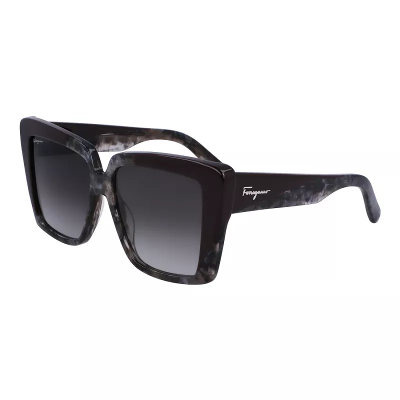 Ferragamo SF1060S-21 moteriški “drugelio” formos akiniai nuo saulės, Havana/rudi gradientiniai, 55mm