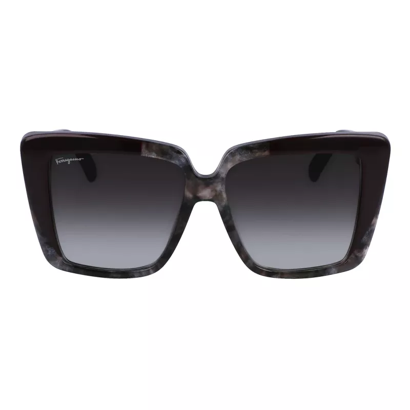 Ferragamo SF1060S-21 moteriški “drugelio” formos akiniai nuo saulės, Havana/rudi gradientiniai, 55mm