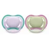 Philips Avent Ultra Air čiulptukas 0-6 mėn., 2 vnt., mergaitėms, rožinės/ violetinės spalvos, SCF085/24