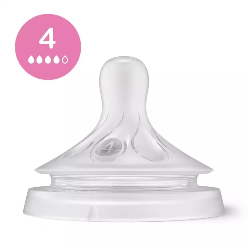 Philips Avent Natural Response silikoniniai čiulptukai buteliukams (3 vnt., 3 srautas, nuo 1 mėn.)