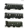 Roco 6200131 H0 DR priemiestinio traukinio rinkinys 2: 2x 2 klasės keleivinis vagonas Bip ir 1x 2 klasės kupė vagonas B3