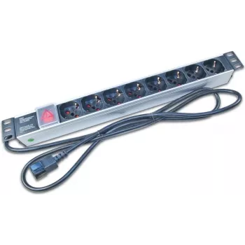 Wirewin NVL8 UPS 19 colių 1U stovo PDU su 8 Schuko lizdais, 16A, juodas