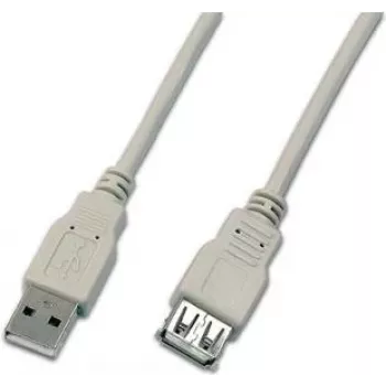 Wirewin USB 2.0 prailginimo kabelis A male į A female 5m pilkas USB A-A MF 5.0 GR