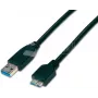 Wirewin USB 3.0 A-MB MM 0.5 SW – 0,5 m USB-A į Micro-B kabelis, juodas