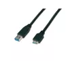 Wirewin USB 3.0 A-MB MM 0.5 SW – 0,5 m USB-A į Micro-B kabelis, juodas
