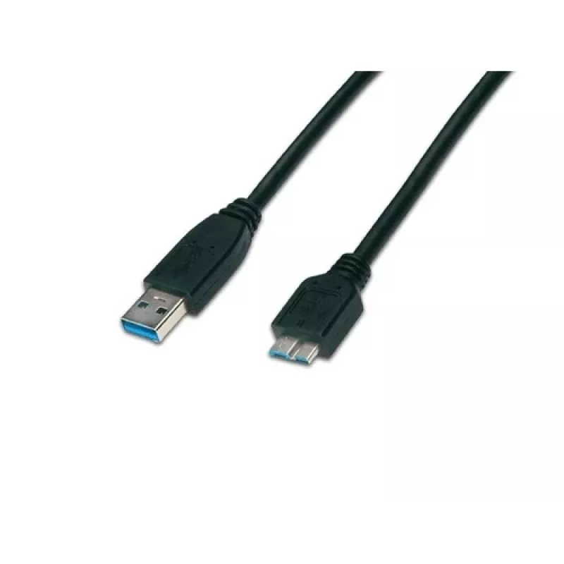 Wirewin USB 3.0 A-MB MM 0.5 SW – 0,5 m USB-A į Micro-B kabelis, juodas