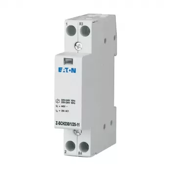 Eaton Z-SCH230/1/25-11 instaliacinis kontaktas, 230 V AC ritė, 1 NO + 1 NC, 25 A, DIN bėgelis 193886