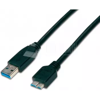 Wirewin USB 3.0 A – Micro-B kabelis 1,8 m, juodas USB 3.0 A-MB MM 1.8 SW