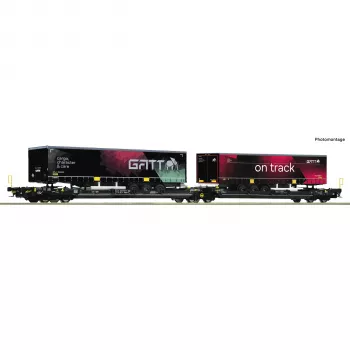 Roco 6600170 DC TX Logistik Sgns platforminis vagonas H0