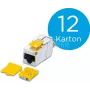 Wirewin WKS JACK KAT6A SLIM 12 CAT6A 10 Gigabit Ethernet ekranuotas Keystone modulis, 12 vnt.